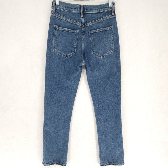 Agolde Riley High Rise Straight Crop in Transfer - Picture 5 of 10